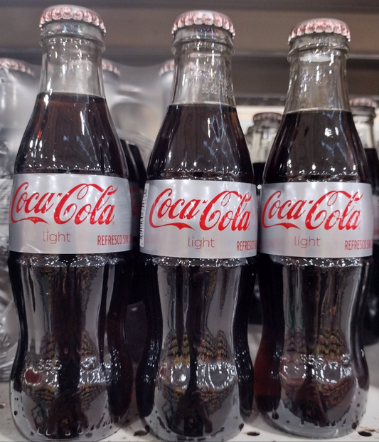 COCA COLA LIGHT AUTENTICA MEXICANA / MEXICAN SODA - 12 GLASS BOTTLES OF 235ml EACH - FREE SHIPPING