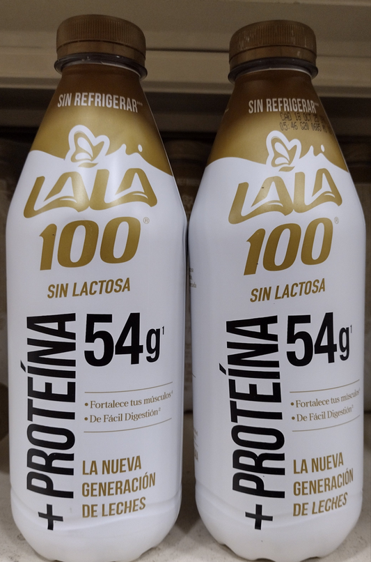 LALA LECHE PROTEINA SIN LACTOSA / PROTEIN RICH LACTOSE FREE MILK - 2 ONE LITER BOTTLES - FREE SHIPPING