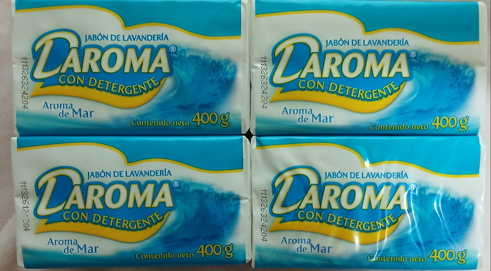 DAROMA JABON DE BARRA PARA LAVANDERIA / LAUNDRY SOAP BARS  4 Of 400g Ea -Free Shipping