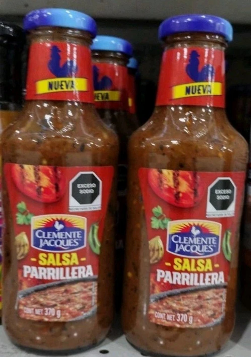 CLEMENTE JACQUES SALSA PARRILLERA / GRILLING SALSA - 3 BOTTLES OF 370ml EACH - FREE SHIPPING