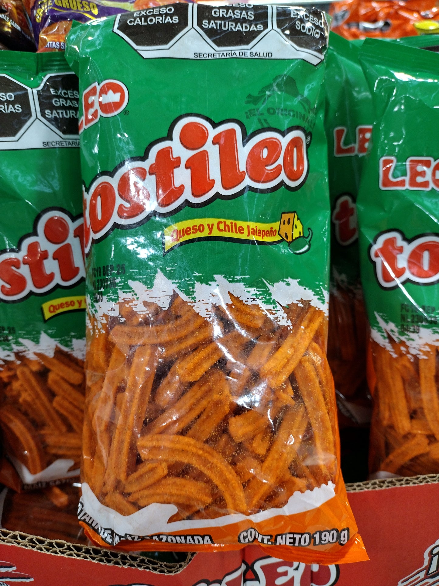 TOSTILEO MEXICAN CHIPS - 4 BIG BAGS OF 190g EACH - FREE SHIPPING