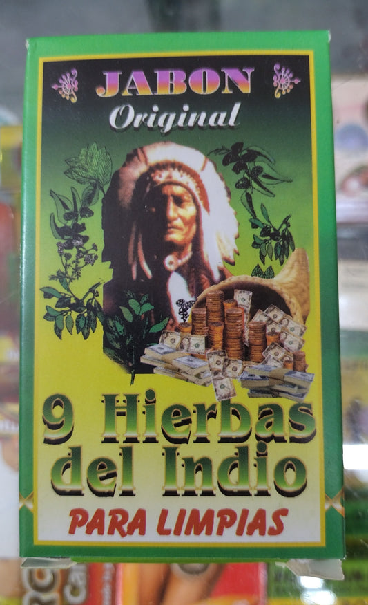 3X 9 HIERBAS DEL INDIO Jabon Esoterico / 9 INDIAN Plants Esoteric Soap - 3 Soaps of 90g Each - Free Shipping / Envio Gratis (Copy)