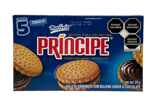 3X MARINELA PRINCIPE GALLETAS RELLENAS CON CHOCOLATE/ CHOCOLATE FILLED COOKIES - 3 BOXES OF 315G - FREE SHIPPING