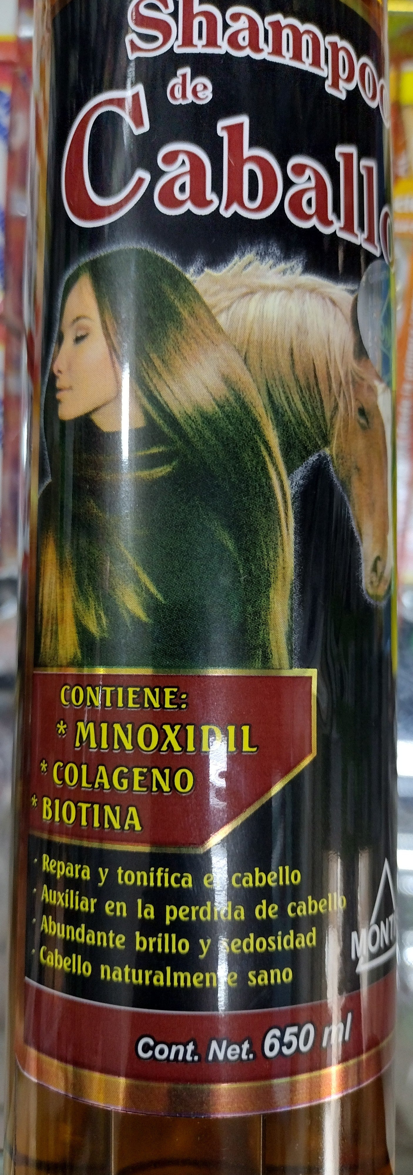 2X SHAMPOO DE CABALLO CON BIOTINA Y COLAGENO / SHAMPOO WITH BIOTIN AND COLLAGEN - 2 BIG BOTTLES OF 650ml EACH FREE SHIP