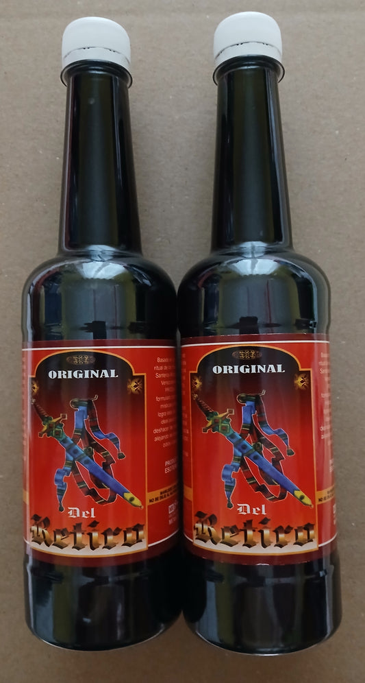 2X DEL RETIRO LOCION Esoterico / Ward Off Evil Spirits Esoteric Lotion - 2 Bottles of 500ml Each - Free Shipping / Envio Gratis
