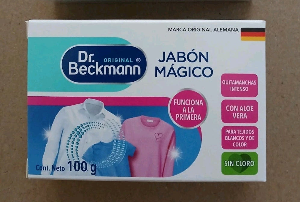 DR BECKMANN MAGIC SOAP STAIN REMOVER / JABON MAGICO QUITAMANCHAS - 3 BOXES 100g- FREE  SHIPPING