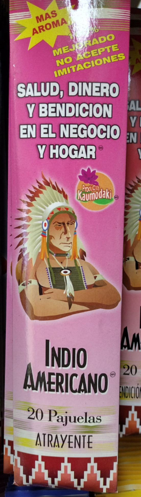 INDIO AMERICANO INCIENSO ATRAYENTE / INCENSE FOR ATTRACTION - 3 CAJAS DE 20 PAJUELAS C/U - ENVIO GRATIS