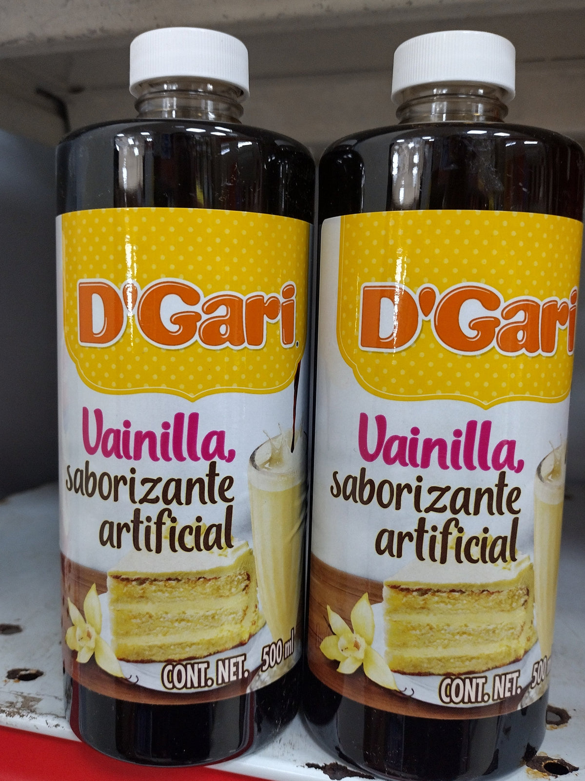 D GARI VAINILLA SABORIZANTE ARTIFICIAL / VANILLA ARTIFICIAL FLAVOR - 2 BOTTLES OF 500ml EACH - FREE SHIPPING
