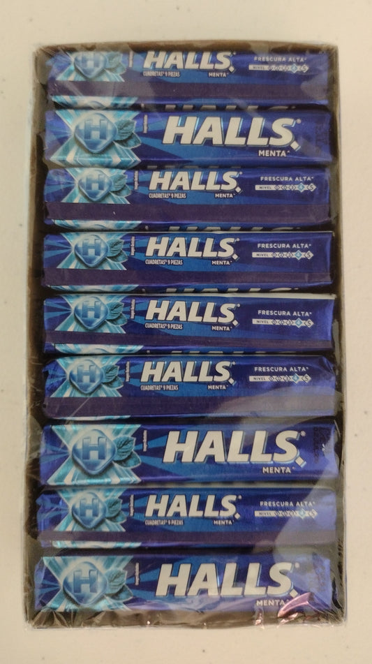 HALLS MINT ( Menta ) COUGH DROPS - 2 BOXES Of 18 ROLLS PER BOX - FREE SHIPPING