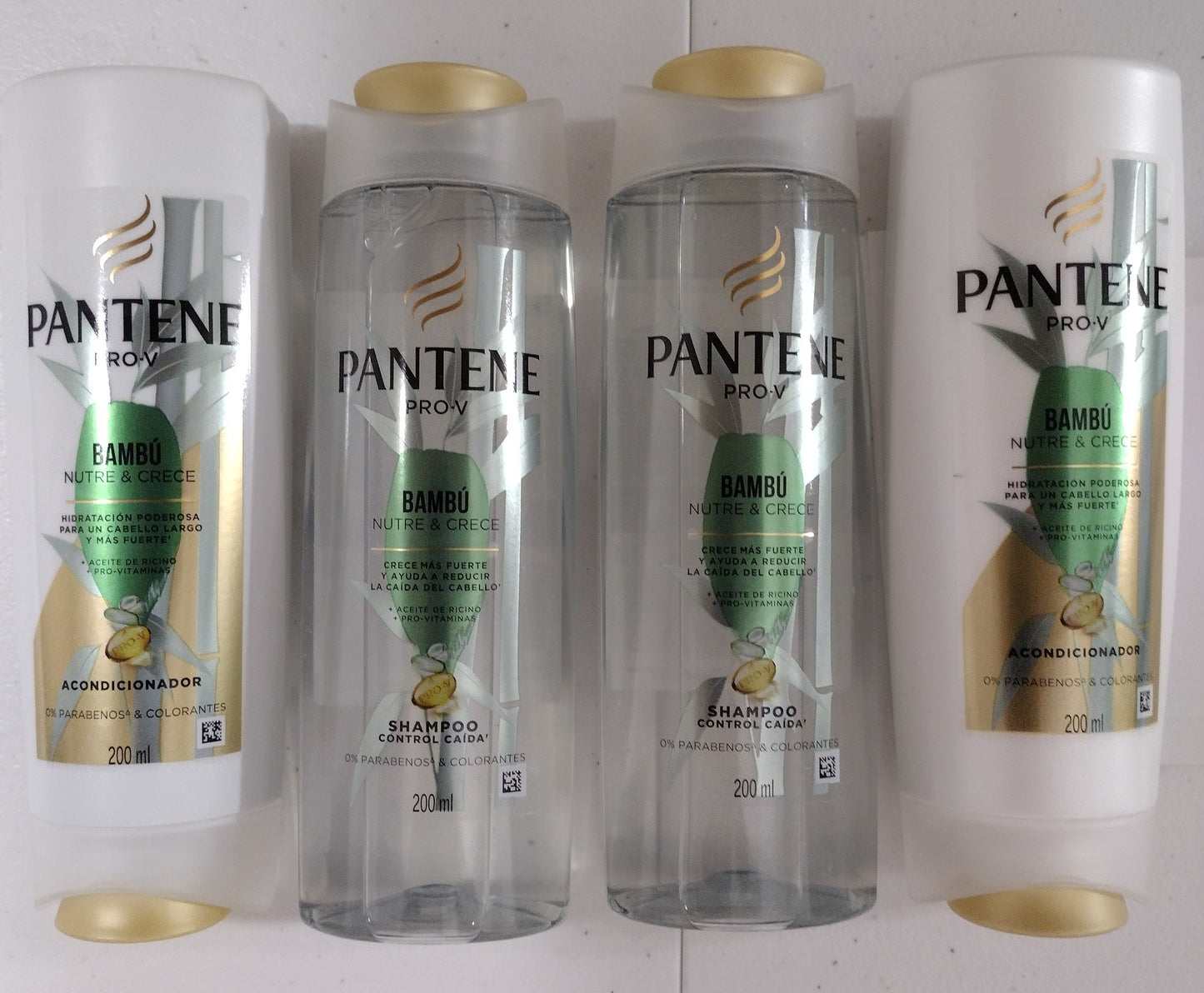 PANTENE BAMBU SHAMPOO y ACONDICIONADOR / SHAMPOO & CONDITIONER - 4 BOTTLES TOTAL - FREE SHIPPING