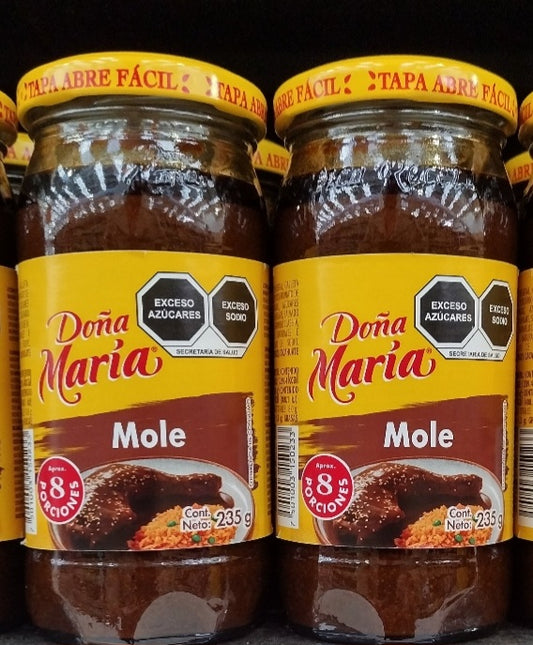 2X DONA MARIA MOLE - 2 GLASS JARS OF 235g EACH - FREE SHIPPING