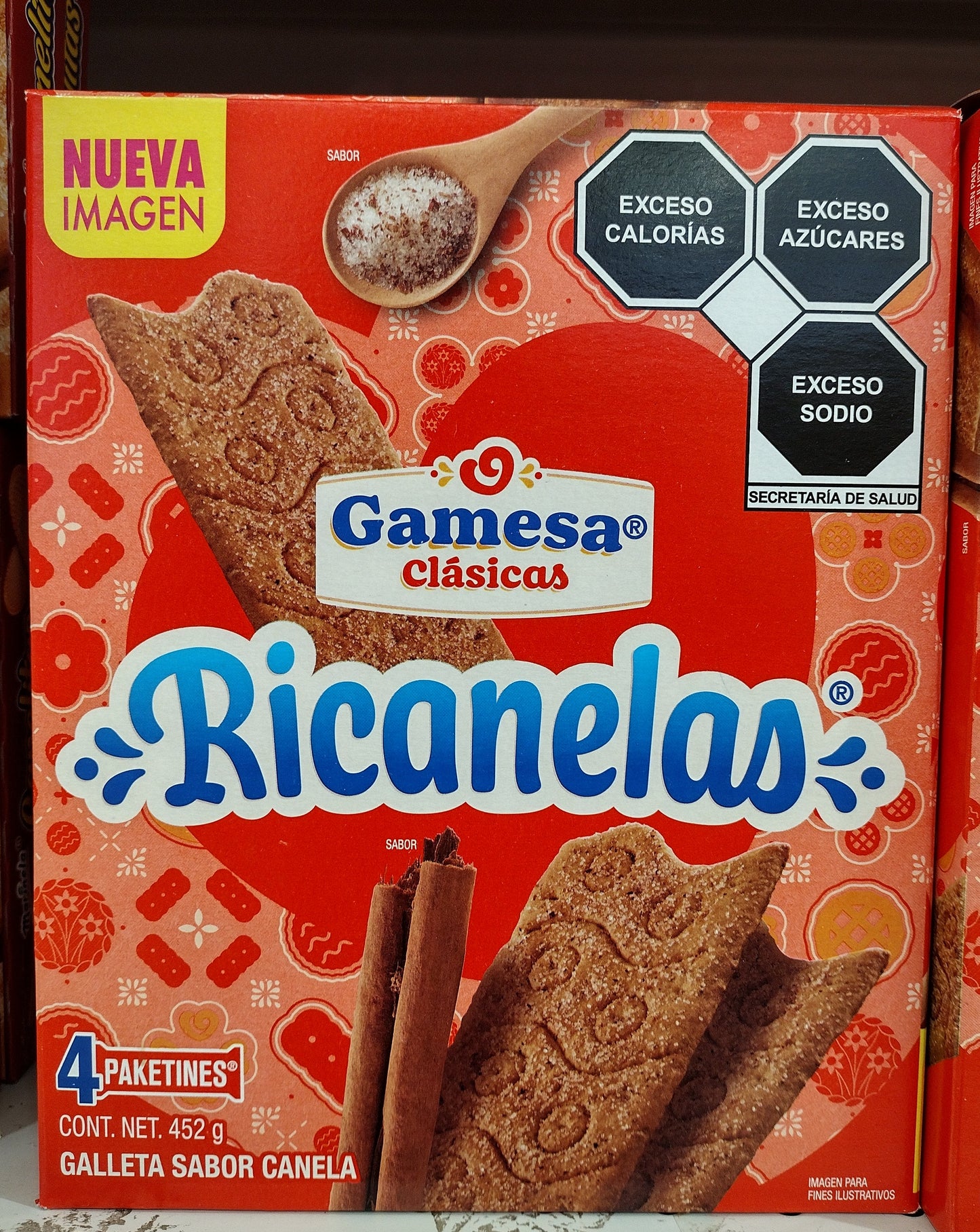 3X GAMESA RICANELAS GALLETAS / CINNAMON COOKIES - 3 BOXES OF 452g - FREE SHIPPING