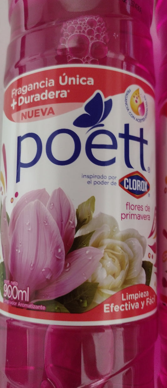 2X POETT FLORAL SCENT CLEANSER ( FLORES DE PRIMAVERA LIMPEZA ) 2 OF  900ml EACH