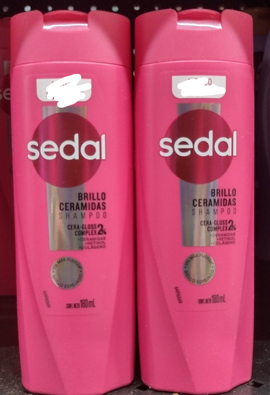 2X SEDAL CERAMIDES ( CERAMIDAS ) SHAMPOO - 2 BOTTLES OF 180ml EACH - FREE SHIPPING