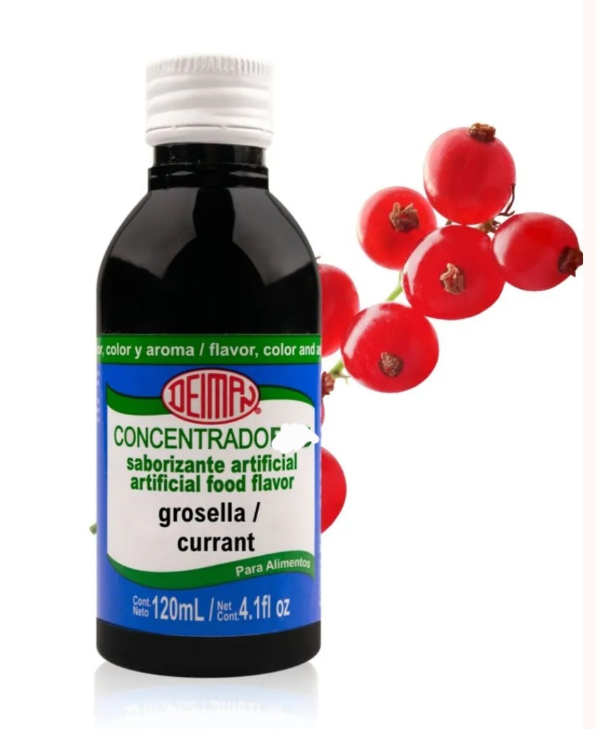 DEIMAN GROSELLA SABORIZANTE CONCENTRADO / CURRANT FLAVOR CONCENTRATE - 2 BOTTLES OF 120ml EACH - FREE SHIPPING