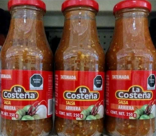 3X LA COSTENA SALSA ARRIERA TOMATOED ( TATEMADA ) 3 BOTTLES 250g EACH FREE SHIP