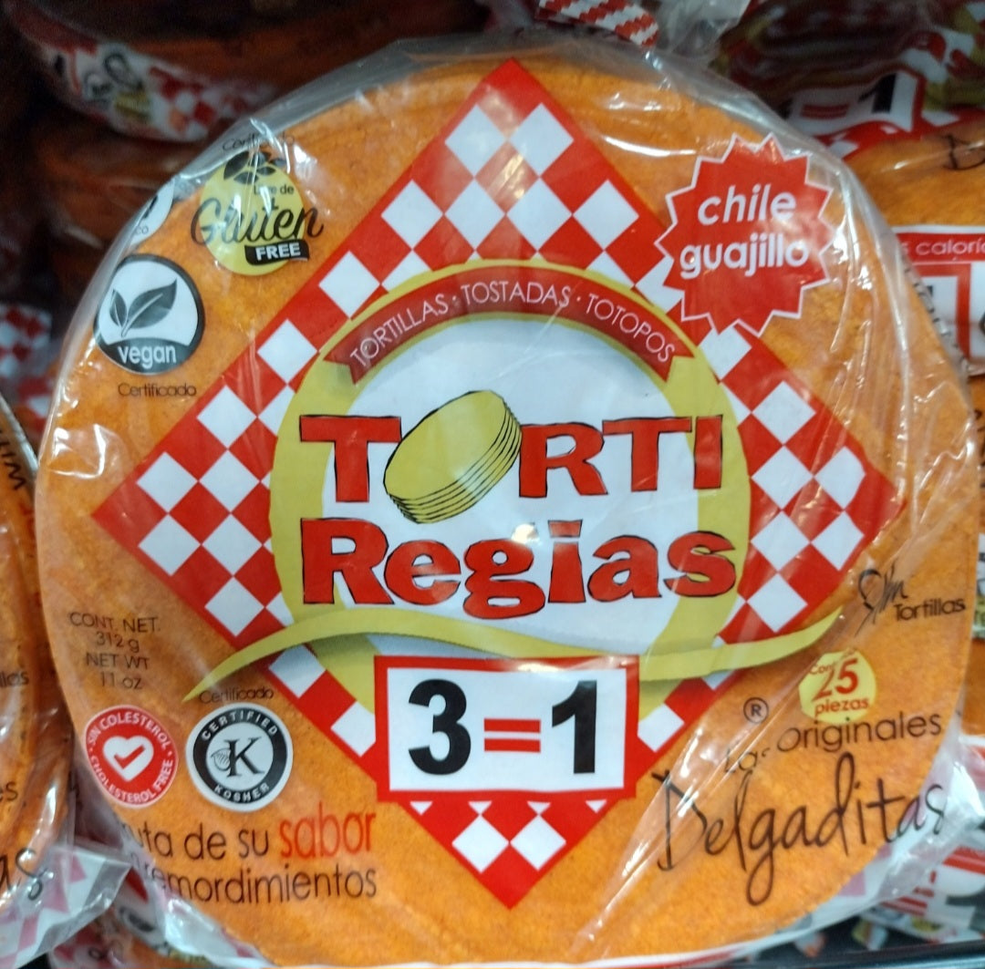 DELGADITAS TORTILLAS MAIZ ROJO ( RED CORN ) - 4 PACKS OF 25 TORTILLAS EACH - FREE SHIPPING