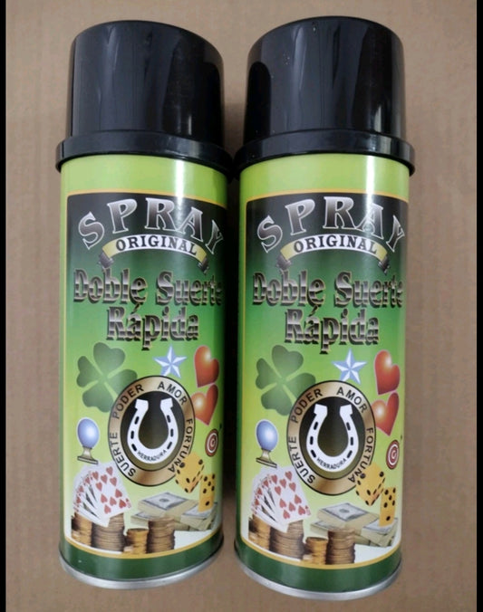 Double Good Luck Spray  ( Doble Suerte Rapida Spray  ) 2 Cans Of 350ml Each