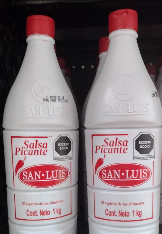 2X SAN LUIS SALSA PICANTE / HOT SALSA - 2 BIG BOTTLES OF 1kg (35.3oz) EACH - FREE SHIPPING