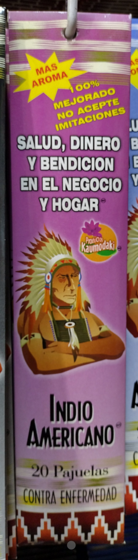 INDIO AMERICANO INCIENSO CONTRA ENFERMEDAD / AGAINST DISEASE AND SICKNESS INCENSE - 3 CAJAS DE 20 PAJUELAS C/U - ENVIO GRATIS