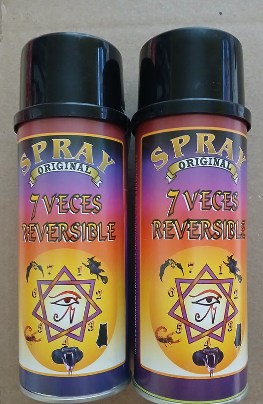 7 VECES REVERSIBLE SPRAY ESOTERICO / 7 TIMES REVERSIBLE ESOTERIC SPRAY - 2 Cans Of 350ml EACH - FREE SHIPPING