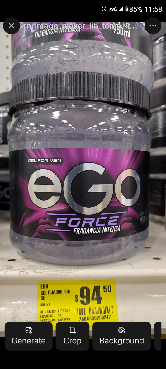 EGO FORCE HAIR GEL INTENSE FRAGRANCE  / FRAGANCIA INTENSA GEL PARA CABELLO - BIG 950ml (32 OUNCES ) EACH- FREE SHIP