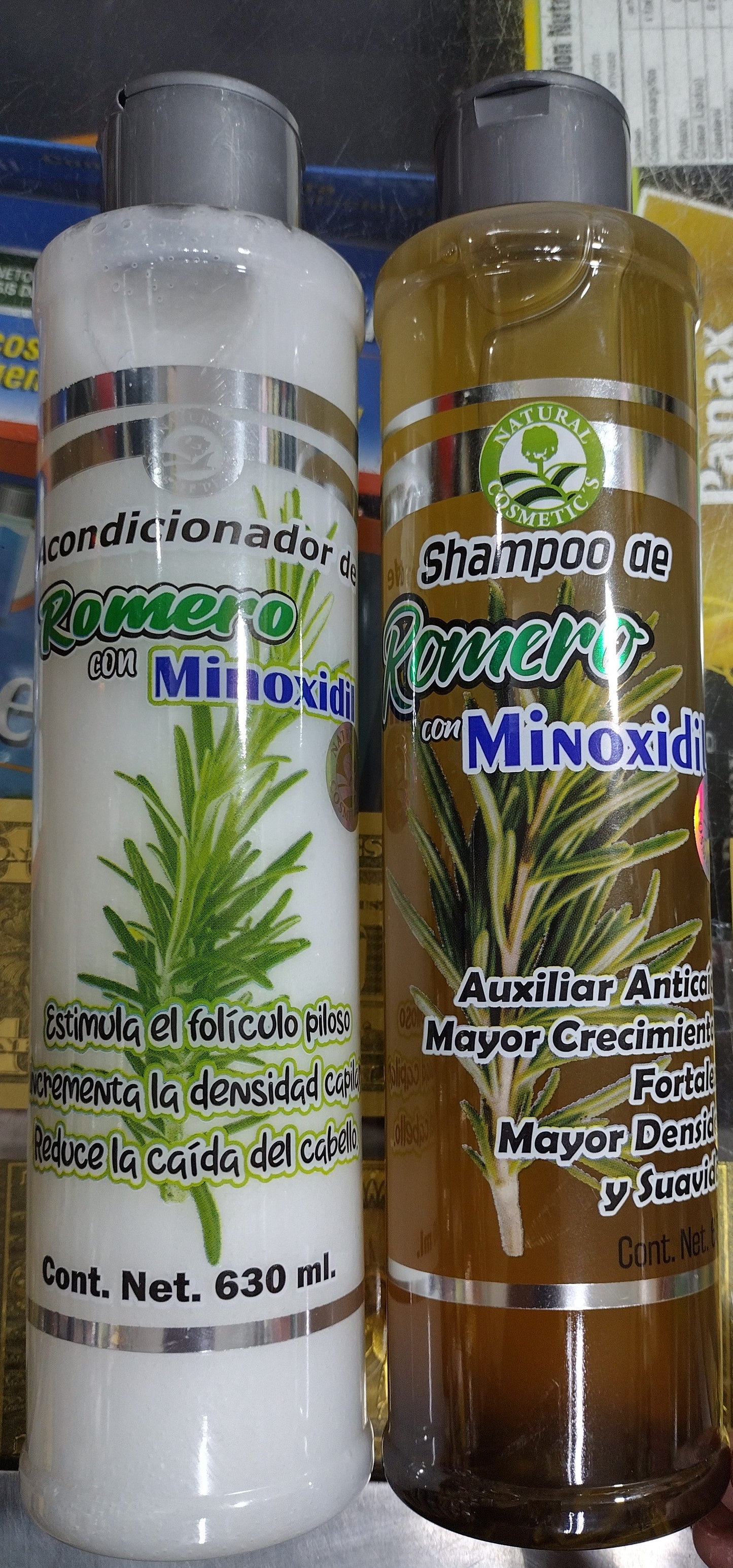 ROMERO SHAMPOO Y ACONDICIONADOR  / ROSEMARY SHAMPOO AND CONDITIONER - EACH BIG BOTTLE CONTAINS 630ml EACH - FREE SHIPPING