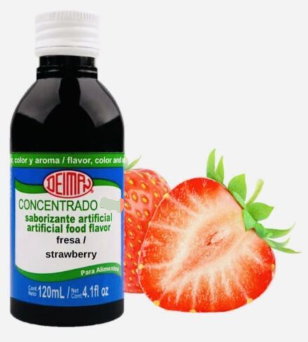 DEIMAN FRESA SABORIZANTE CONCENTRADO / STRAWBERRY FLAVOR CONCENTRATE - 2 BOTTLES OF 120ml EACH - FREE SHIPPING