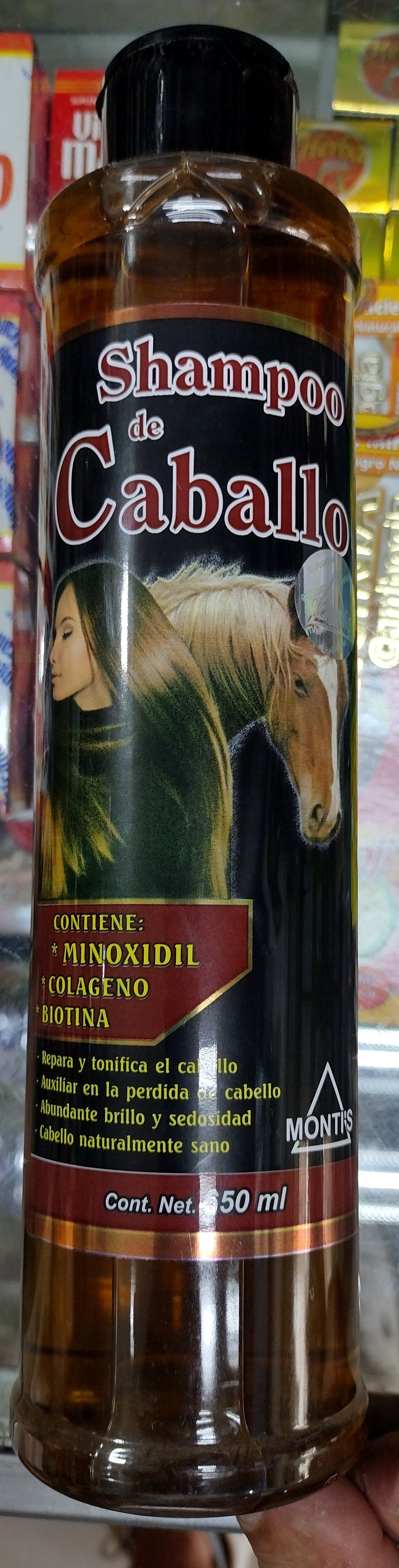 2X SHAMPOO DE CABALLO CON BIOTINA Y COLAGENO / SHAMPOO WITH BIOTIN AND COLLAGEN - 2 BIG BOTTLES OF 650ml EACH FREE SHIP