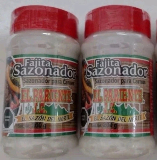 EL PARIENTE FAJITA SAZONADOR MEXICANO PARA CARNE / MEXICAN BEEF FAJITA SEASONING - 2 FRASCOS DE 7oz CADA UNO