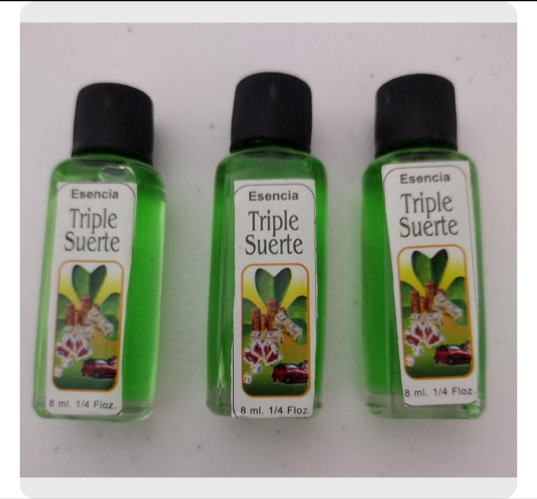 3X TRIPLE SUERTE RAPIDA ESENCIA ) TRIPLE GOOD LUCK MYSTIC ESSENCE - 3 FRASCOS DE 8ml c/u - ENVIO GRATIS