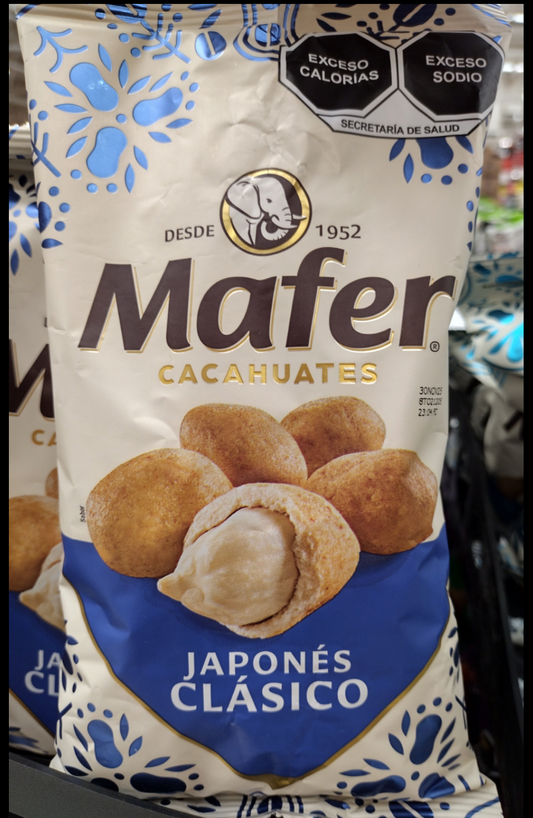 MAFER CACAHUATE JAPONES CLASICO / CLASSIC JAPANESE PEANUTS - 3 BAGS 65g EACH - FREE SHIPPING