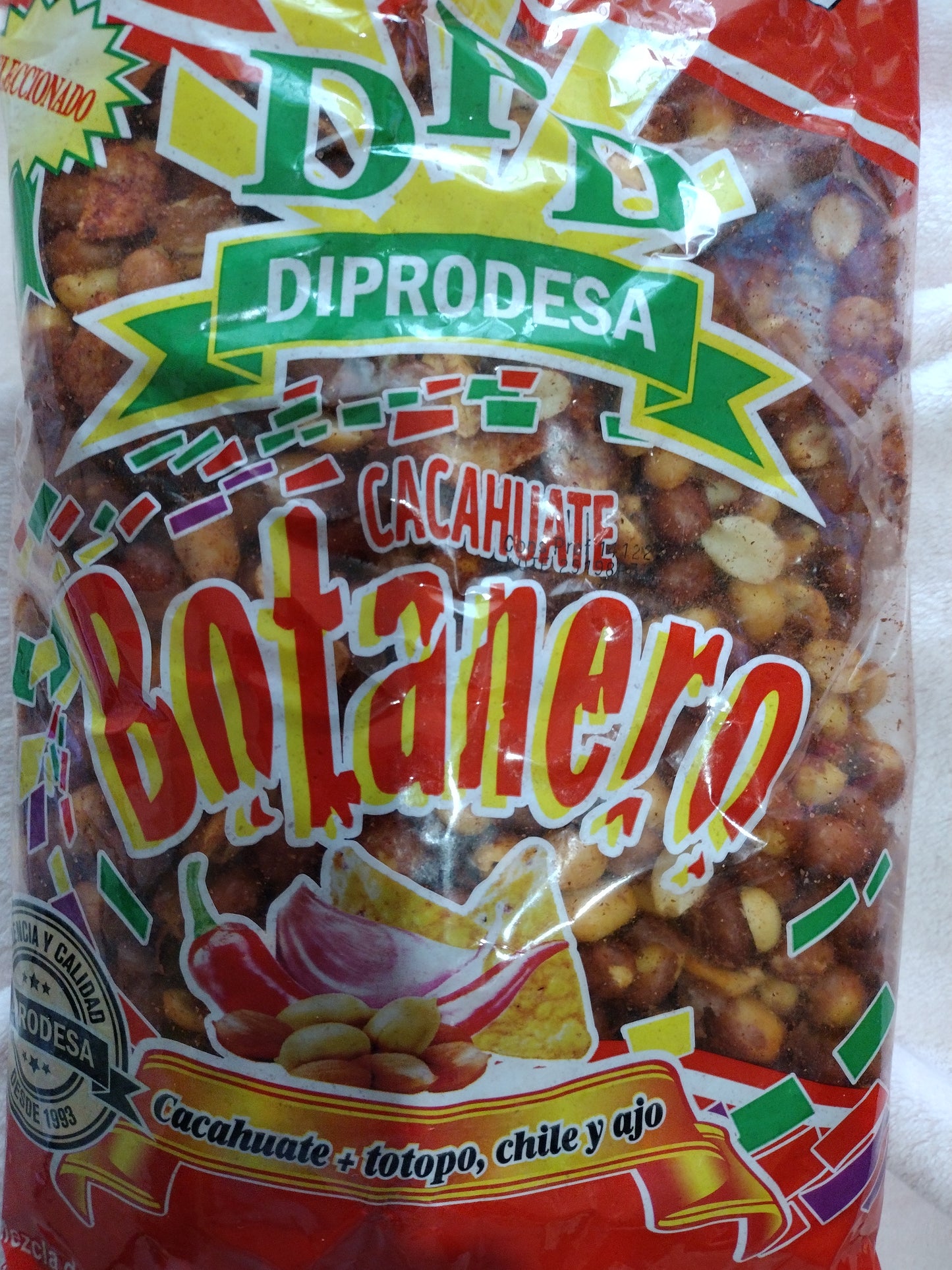 2X DPD CACAHUATE BOTANERO MEXICANO / HOT AND SPICY MEXICAN PEANUTS - 2 BIG BAGS OF 902g EACH - FREE SHIPPING