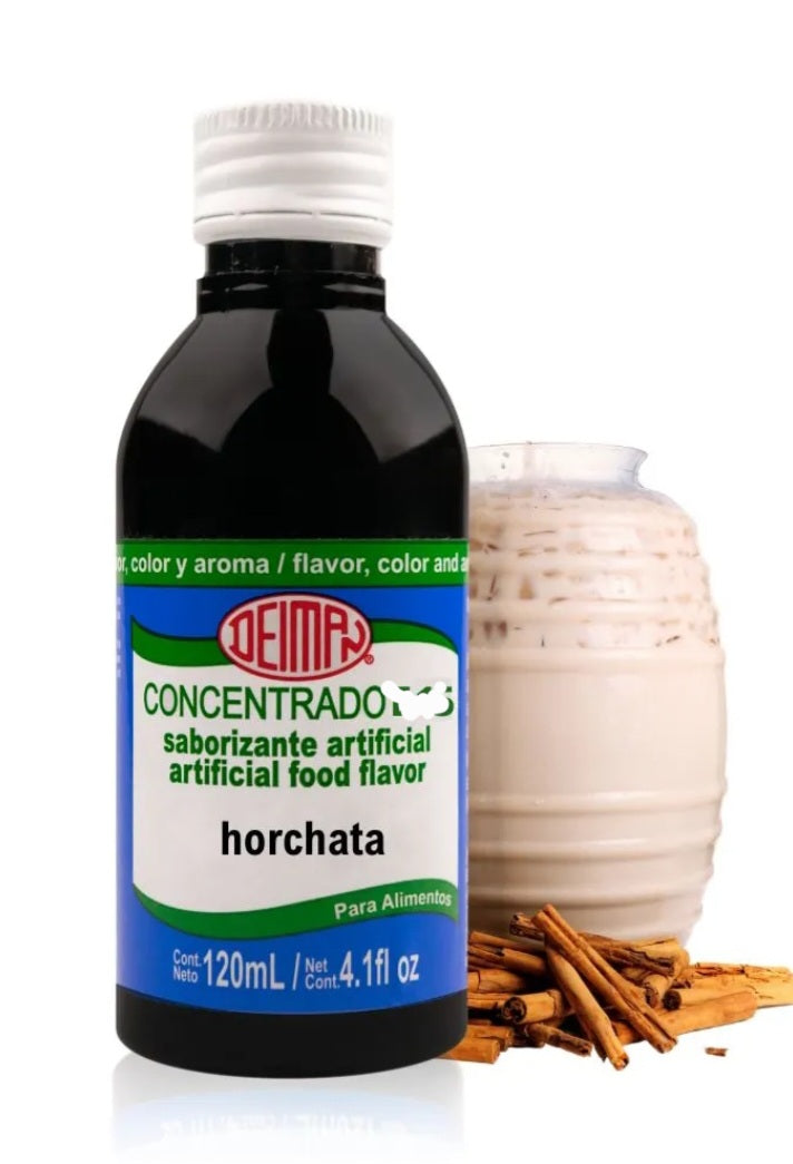 DEIMAN HORCHATA SABORIZANTE CONCENTRADO /   FLAVOR CONCENTRATE - 2 BOTTLES OF 120ml EACH - FREE SHIPPING