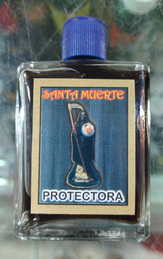 3X SANTA MUERTE PROTECTORA PERFUME  ESOTERICO DE VIDRIO / PROTECTION ESOTERIC PERFUME - 3 GLASS BOTTLES - ENVIO GRATIS / FREE SHIPPING