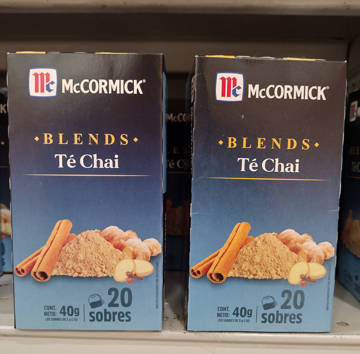 MCCORMICK CHAI TEA / TE CHAI - 2 BOXES OF 20 BAGGIES EACH - FREE SHIPPING