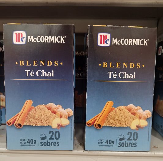 MCCORMICK CHAI TEA / TE CHAI - 2 BOXES OF 20 BAGGIES EACH - FREE SHIPPING