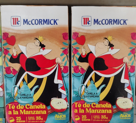 MCCORMICK TE CANELA Y MANZANA / CINNAMON APPLE TEA - 2 BOXES OF 25 BAGGIES EACH - FREE SHIPPING