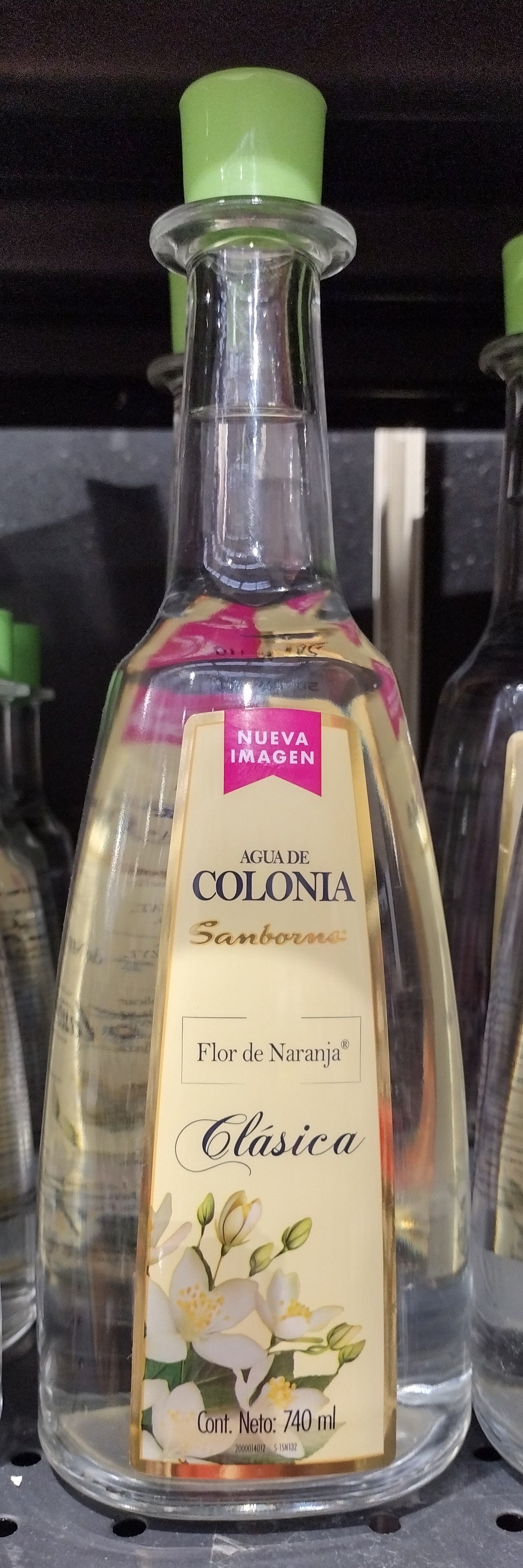 SANBORNS AGUA DE COLONIA FLOR DE NARANJA - 1 FRASCO GRANDE DE VIDRIO DE 740ml c/u - ENVIO GRATIS