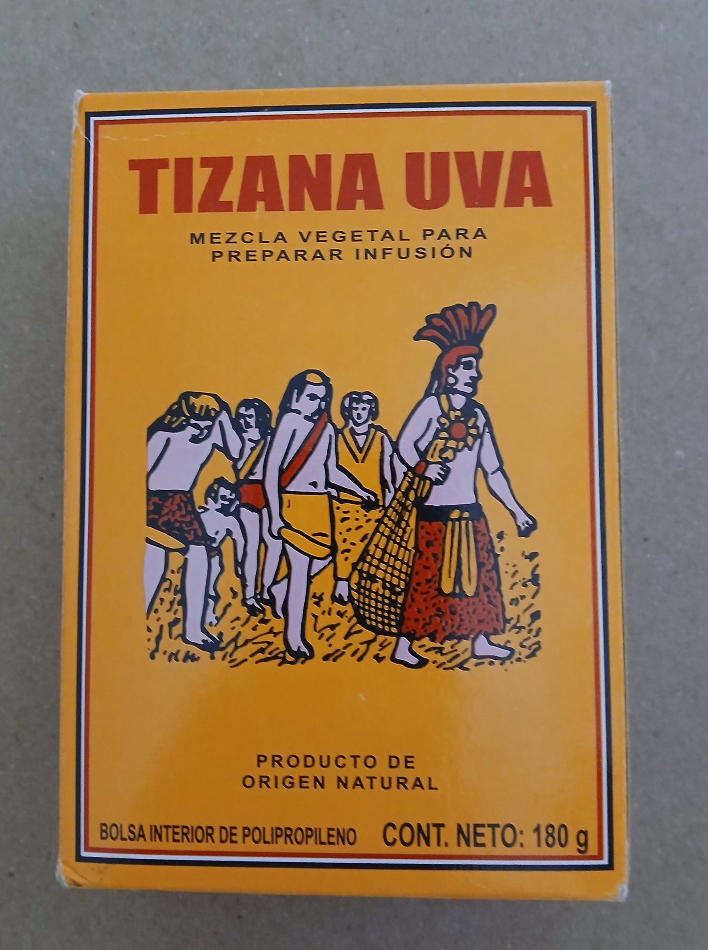 Azteca Tizana Uva Te (Grape Tea) - Box of 180g - Free Shipping