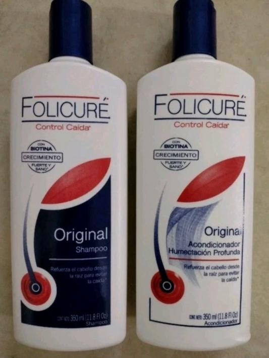 Folicure Original Shampoo And Conditioner ( Control Caida )- 1 Bottle Of Each Of 350ml - Free Shipping