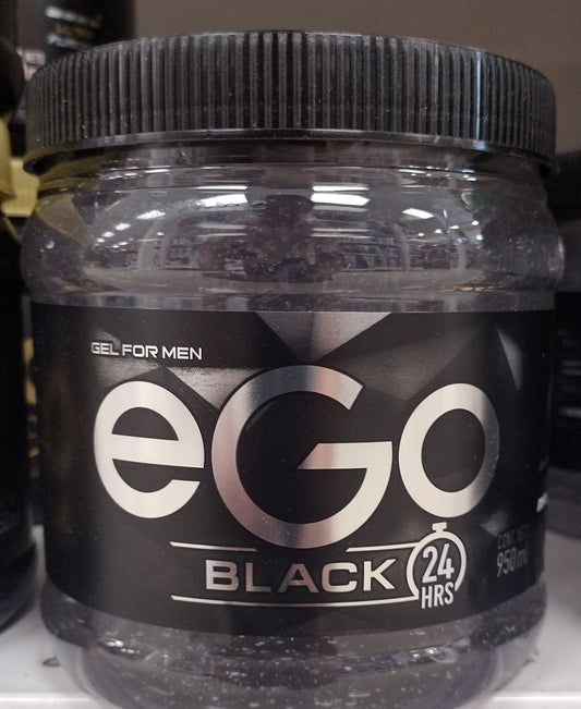 EGO BLACK HAIR GEL MAXIMUM HOLD / GEL PARA CABELLO FIJACION MAXIMA - BIG 950ml (32 OUNCES ) EACH- FREE SHIP