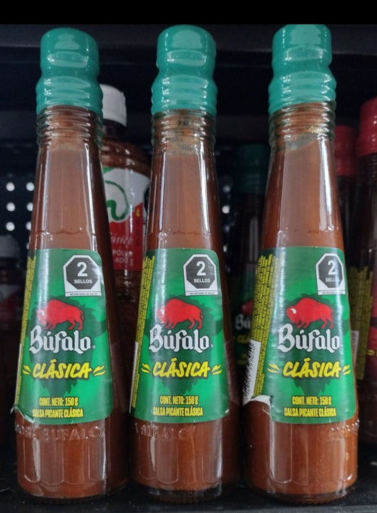 3X BUFALO SALSA CLASICA / CLASSIC SALSA - 3 BOTTLES OF 150g EACH - FREE SHIPPING