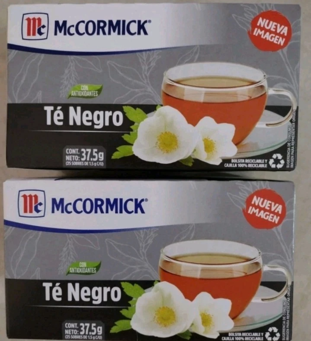 MCCORMICK TE NEGRO / BLACK TEA - 2 BOXES OF 25 BAGGIES EACH - FREE SHIPPING