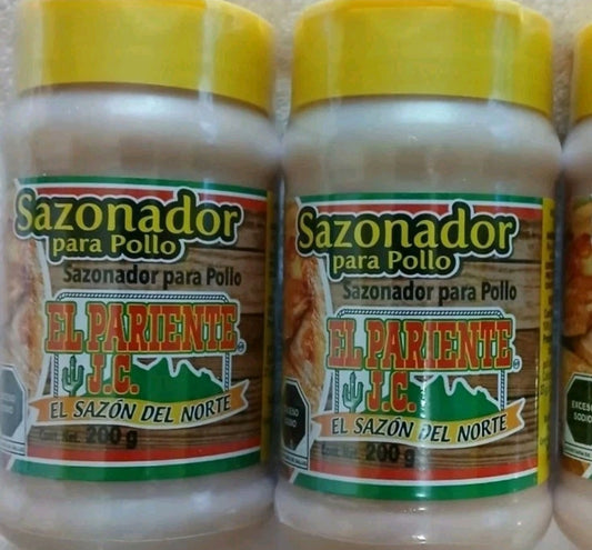 2X EL PARIENTE SAZONADOR MEXICANO PARA POLLO  PARA CARNE / MEXICAN SEASONING FOR CHICK - 2 FRASCOS DE 7oz CADA UNO