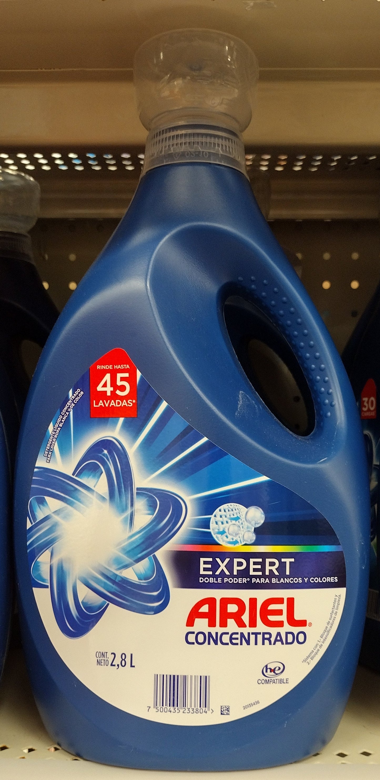 2X ARIEL EXPERT DETERGENTE CONCENTRADO EN LIQUIDO ( LIQUID DETERGENT ) 2 FRASCOS DE 2.8 LITROS (95 OUNCES) C/U - ENVIO GRATIS